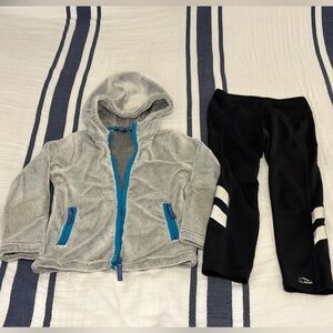 Girls Fleece Full Zip Jacket & Leggings: Girls Size 6X/7 - Lands' End & L.L.Bean
